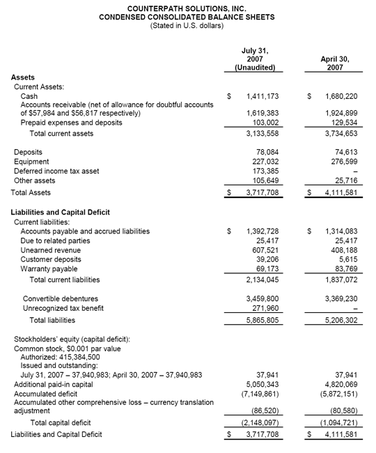 First Quarter 2008 Fiscal Results - Image 1