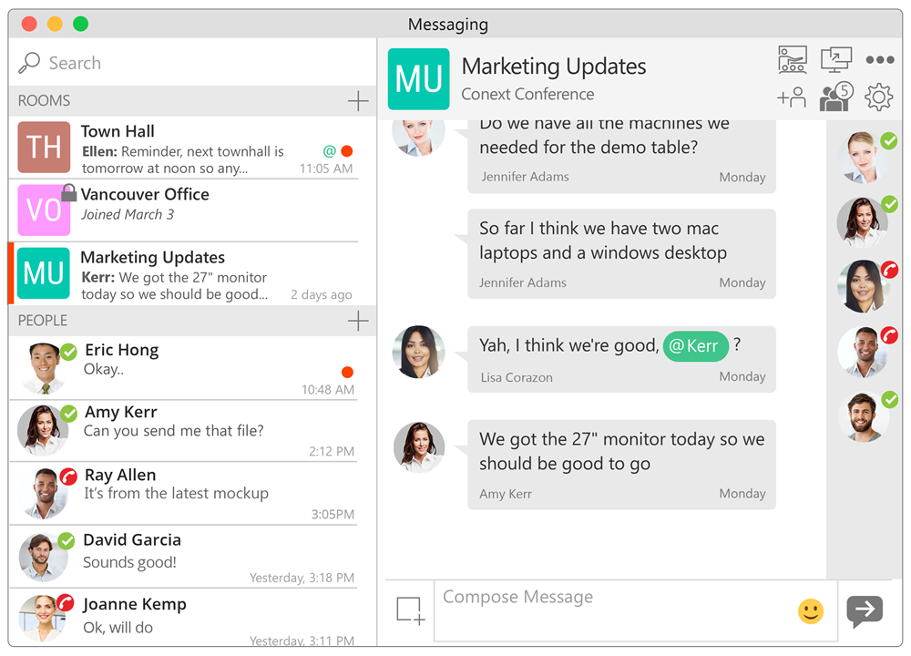 Bria Teams Pro – Mac Chat Window