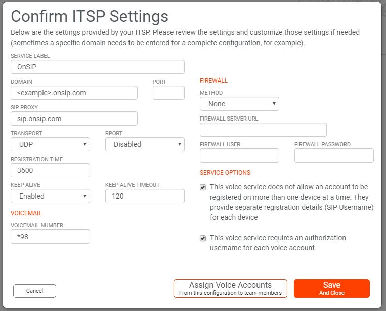 onsip my sip details